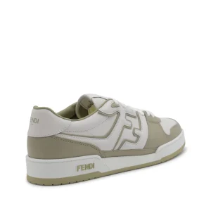 BEIGE AND WHITE LEATHER MATCH SNEAKERS