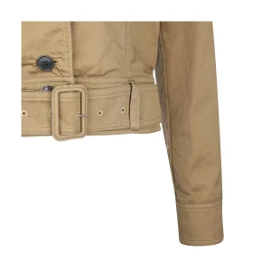 BEIGE COTTON CASUAL JACKET