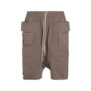 BEIGE COTTON CREATCH CARGO SHORTS
