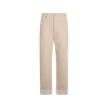 BEIGE COTTON JEANS