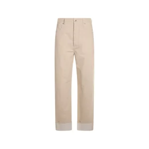 BEIGE COTTON JEANS