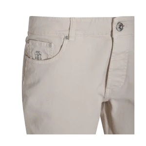 BEIGE COTTON JEANS