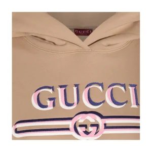 BEIGE COTTON SWEATSHIRT