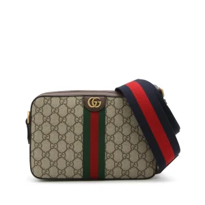 BEIGE LEATHER CROSSBODY BAG