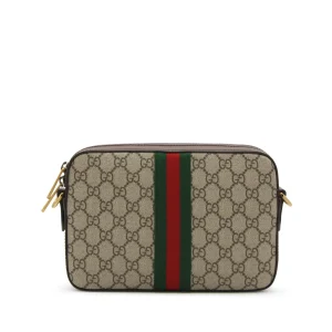 BEIGE LEATHER CROSSBODY BAG
