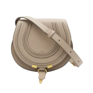 BEIGE LEATHER MARCIE SMALL SHOULDER BAG
