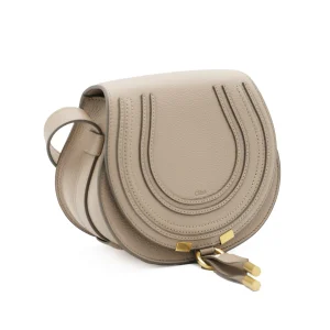 BEIGE LEATHER MARCIE SMALL SHOULDER BAG