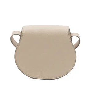 BEIGE LEATHER MARCIE SMALL SHOULDER BAG