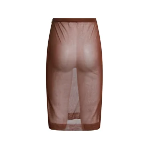 BEIGE SILK SKIRT