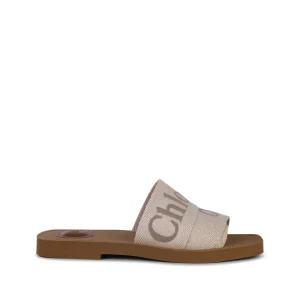 BEIHE BROWN CANVAS WOODY FLATS
