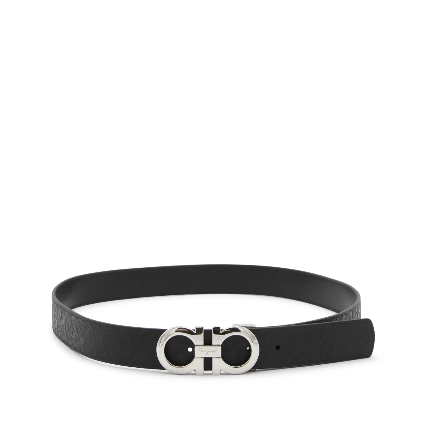 black_and_brown_leather_g_0.webp BLACK AND BROWN LEATHER GANCINI BELT
