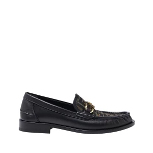 BLACK AND BROWN LEATHER LOAFERS