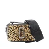 BLACK AND BROWN LEATHER SHOULDER BAG