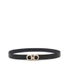 BLACK AND MIDNIGHT BLUE LEATHER BELT