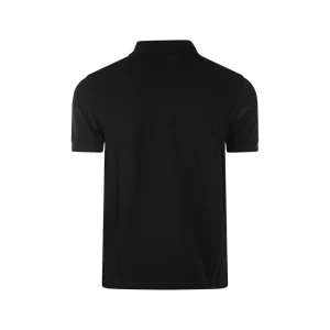 BLACK AND RED COTTON POLO SHIRT