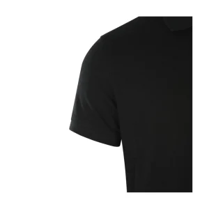 BLACK AND RED COTTON POLO SHIRT
