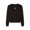 BLACK AND RED COTTON SWEATSHIRT