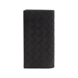 BLACK AND SILVER LEATHER WALLET