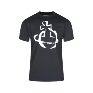 BLACK AND WHITE COTTON T-SHIRT