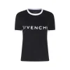 BLACK AND WHITE COTTON T-SHIRT