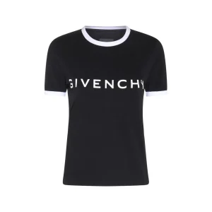 BLACK AND WHITE COTTON T-SHIRT