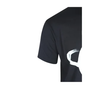 BLACK AND WHITE COTTON T-SHIRT