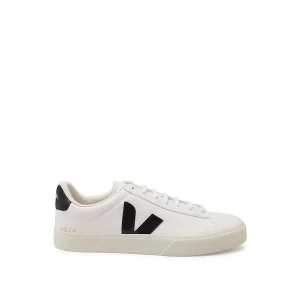 BLACK AND WHITE FAUX LEATHER CAMPO SNEAKERS