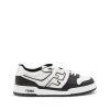 BLACK AND WHITE LEATHER MATCH SNEAKERS