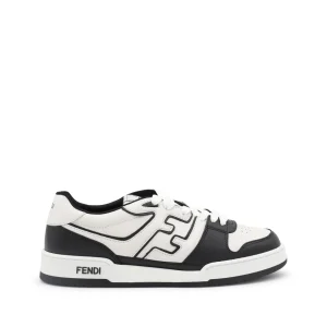 BLACK AND WHITE LEATHER MATCH SNEAKERS