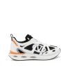 BLACK AND WHITE LEATHER SNEAKERS
