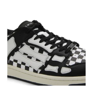 BLACK AND WHITE LEATHER SNEAKERS