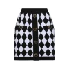 BLACK AND WHITE MINI SKIRT