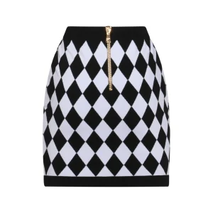 BLACK AND WHITE MINI SKIRT