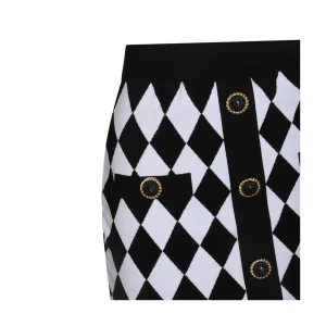 BLACK AND WHITE MINI SKIRT