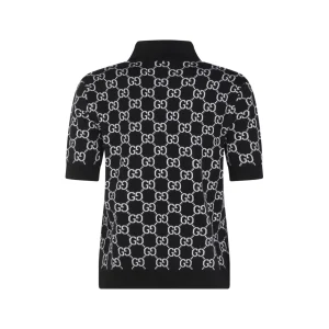 BLACK AND WHITE POLO SHIRT