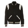 BLACK AND WHITE WOOL BLEND CASUAL JACKET