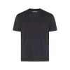 BLACK COTTON BLEND T-SHIRT