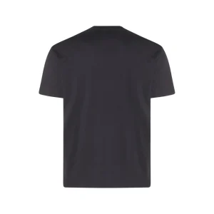 BLACK COTTON BLEND T-SHIRT