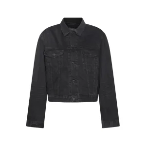 BLACK COTTON CASUAL JACKET