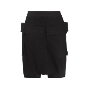 BLACK COTTON CREATCH CARGO SHORTS