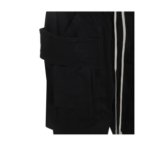 BLACK COTTON CREATCH CARGO PANTS