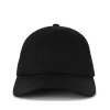 BLACK COTTON LINEN BLEND BASEBALL CAP