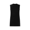 BLACK COTTON MINI DRESS