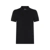 BLACK COTTON POLO SHIRT