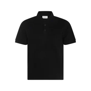 BLACK COTTON POLO SHIRT