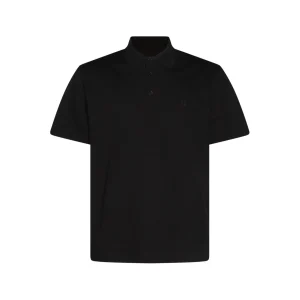 BLACK COTTON POLO SHIRT