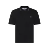 BLACK COTTON POLO SHIRT