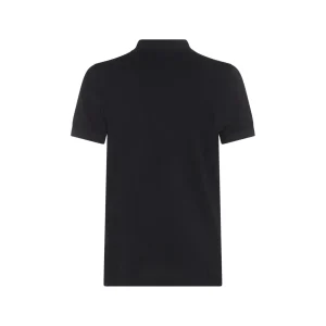 BLACK COTTON POLO SHIRT