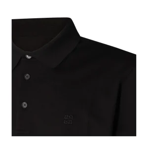 BLACK COTTON POLO SHIRT