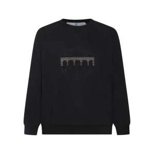 BLACK COTTON SWEATSHIRT